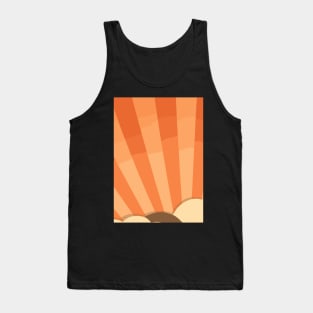 Orange Clouds Tank Top